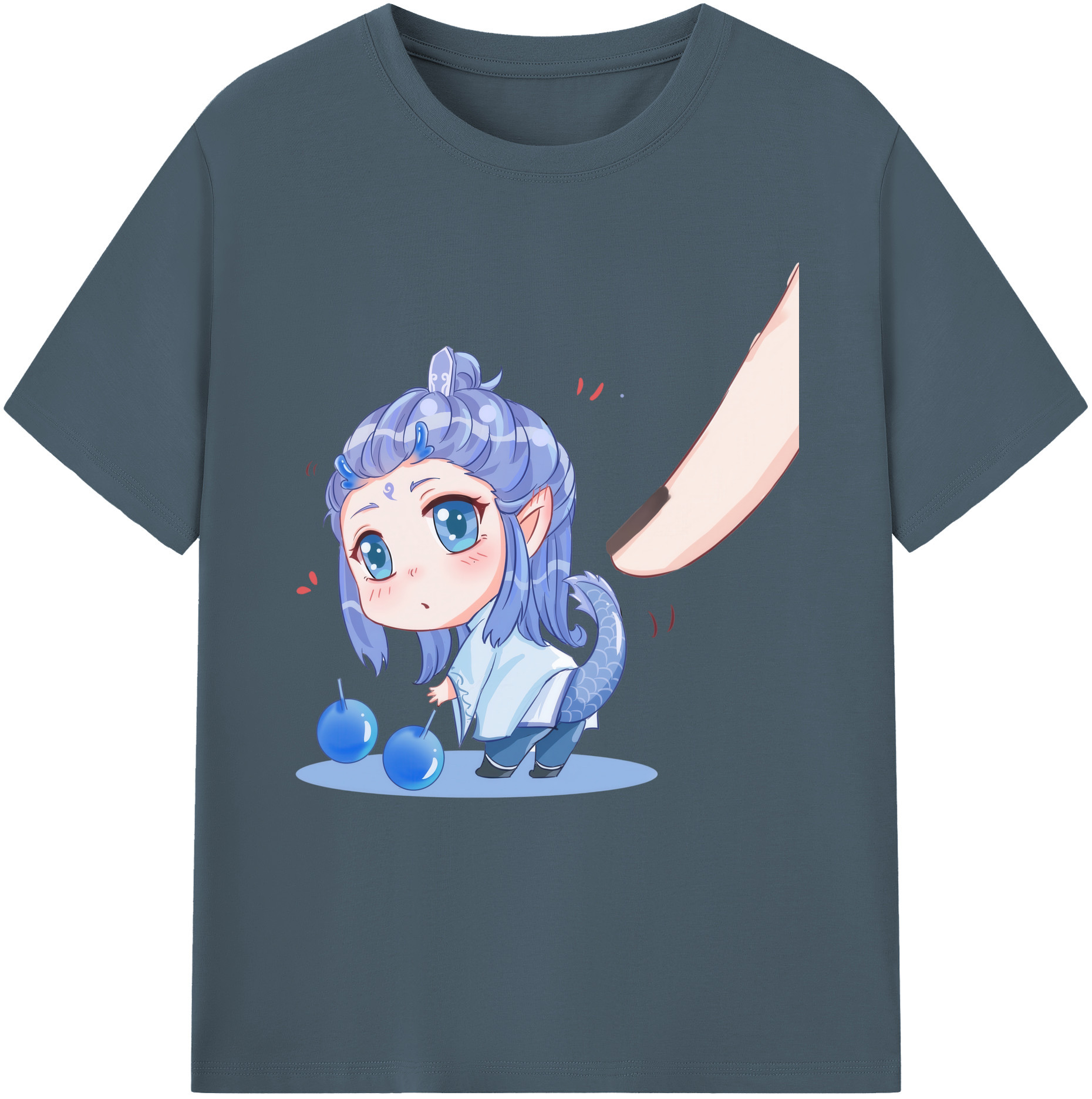 （画像用） Ne Zha 2 ナタ 魔童の大暴れ 綿100％半袖Tシャツ（フロントプリント）